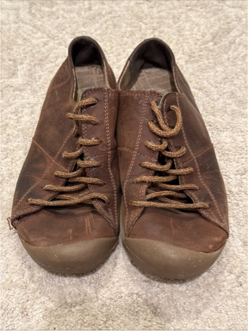Keen Sienna Oxford Shoes Burgandy Leather Lace US 7.5